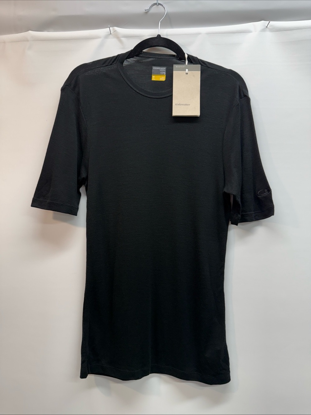 NWT Icebreaker Merino 175 Base Layer Everyday Short Sleeve Crewe Men Sz M Black